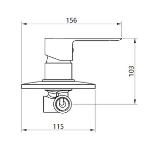 Tris rubinetti miscelatori bidet lavabo doccia ad incasso linea puma nero opaco