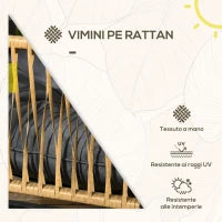 Set da Giardino 4 Pezzi in Rattan con Divanetto, 2 Sedie e Tavolino da Caffè, Grigio e Marrone