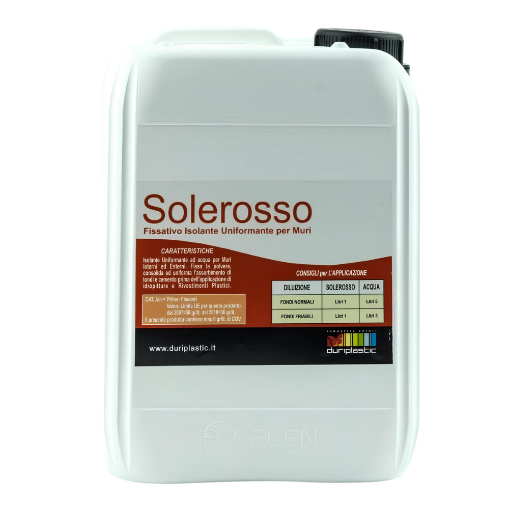 I pre trattamenti primer solerosso fissativo acrilico uniformante trasparente *** formato 10 lt, confezione 1