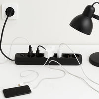 Ecova 30098x multipresa 6 uscite universali con interruttore cavo 1,5m nero 3500w