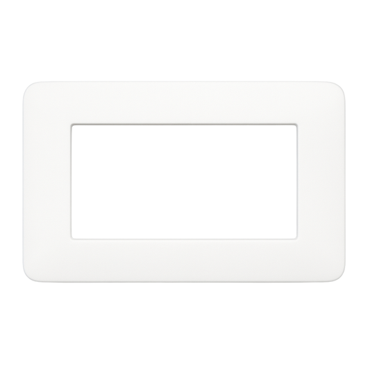 Biesse placca modulare bianca per bticino matix *** numero posti 4 moduli, confezione 1