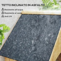Casetta da Giardino in Legno di Abete con Anta, Armadio da Esterno Porta Attrezzi da Giardino con 3 Mensole e Tetto in Asfalto Impermeabile, 77.5x54.2x179.5cm