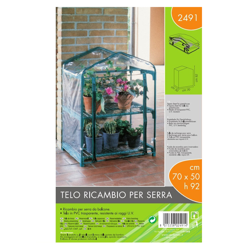 Telo ricambio per serra (70 x 50 x h 98 cm)
