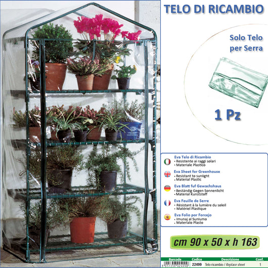 Telo ricambio per serra eva (90 x 50 x h 163 cm)