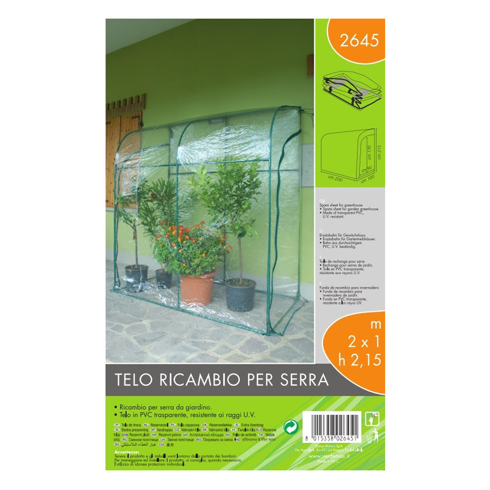 Telo ricambio per serra (200 x 100 x 215 cm)