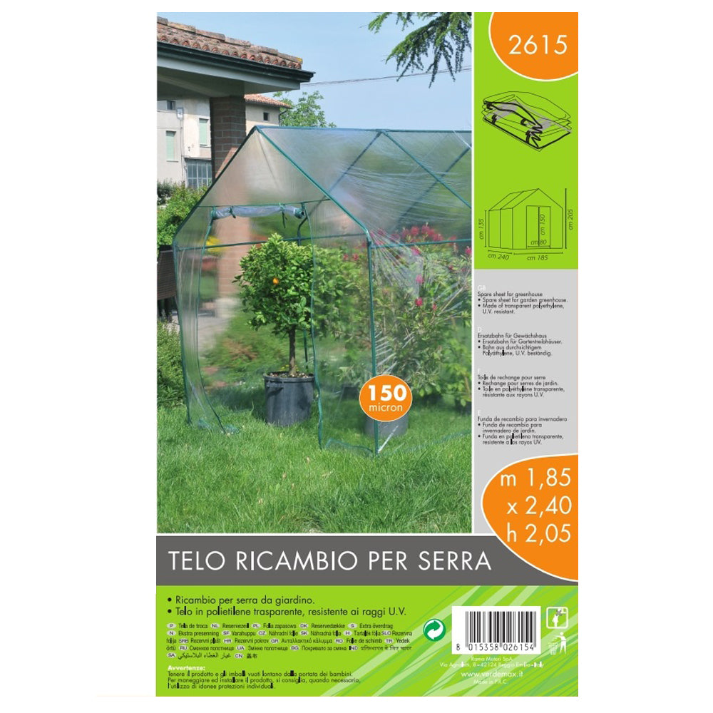 Telo ricambio per serra (185 x 240 x h 205 cm)