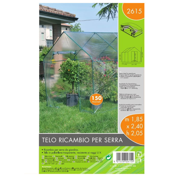 Telo ricambio per serra (185 x 240 x h 205 cm)