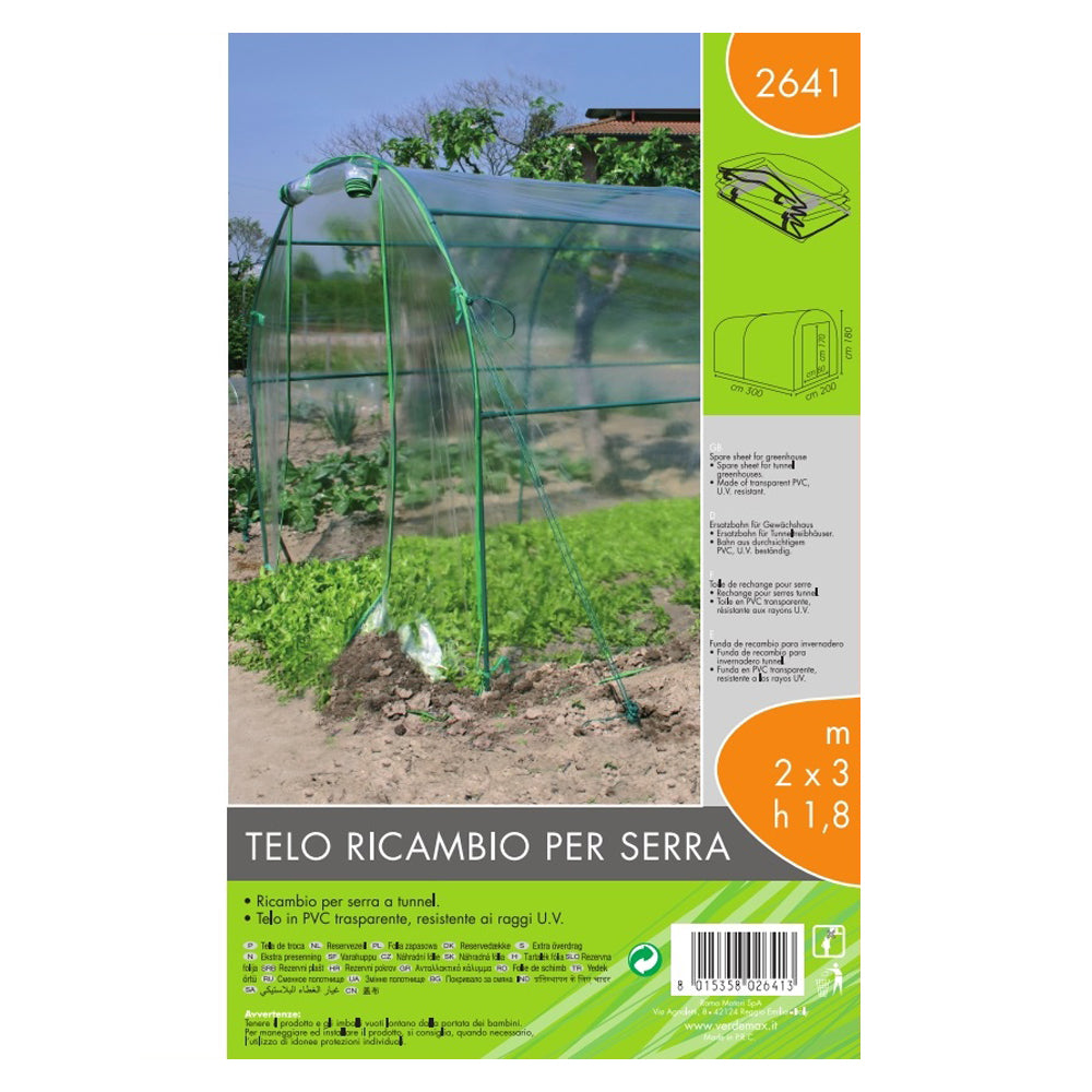 Telo ricambio per serra (200 x 300 x h 180 cm)