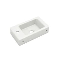 Mobile da bagno con lavabo e mobiletto sottolavabo sospeso, con spazio contenitore, 46x26x56 cm, Bianco