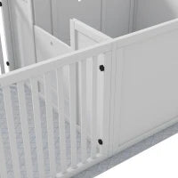 Cuccia per Cuccioli, con Materassino, Facile da Pulire, Legno, 166x80x50 cm, Bianco