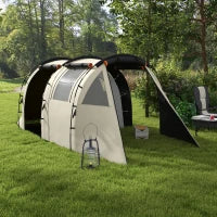 Tenda da Campeggio 4-5 Persone con Copertura Oscurante, Impermeabile con Borsa di Trasporto, Kaki