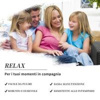 Divano da Esterno a 2 Posti da in PP Plastica ad Effetto Rattan, Divano da Giardino con Cuscini Rimovibili e Lavabili, Grigio e Nero