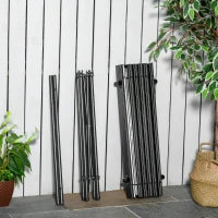 Tavolo da Campeggio Picnic Pieghevole, Salvaspazio e Arrotolabile con Borsa da Viaggio, Nero 70x70x69cm