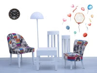 Sticker Da Muro Baloons Con Lavagnetta E Bersaglio Cm 80X80