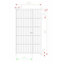 Box per cani in rete da esterno con zincatura a caldo da 400x200x altezza 180 cm