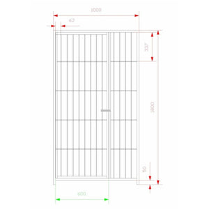 Box per cani in rete da esterno con zincatura a caldo da 400x200x altezza 180 cm