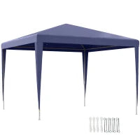 Gazebo da Giardino 3x3 m Pieghevole e Portatile con Copertura Anti UV, Blu