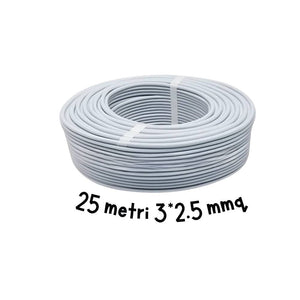Cavo elettrico butilico grigio multipolare fg16or16 sezione 3x2,5mm 25 metri
