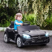 Macchina Elettrica per Bambini Licenza Mercedes SLC 300 con Telecomando, in PP e Metallo, 107x62.5x44 cm, Nero