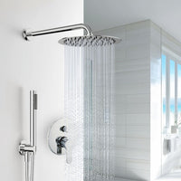 Kit doccia tondo completo di soffione doccetta e miscelatore con deviatore hope