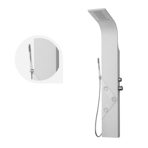 Colonna doccia lexus alluminio bianco 3 getti idro e cascata h150xl20 *** confezione 1