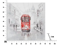 Dipinto Su Tela Tram -A- Cm 80X3X80