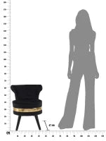 Sedia Mini Paris New Nero Ø Cm 47X64