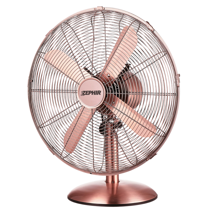Zeprir pfv40br ventilatore da tavolo retrò 45w pala 40 cm colore bronzo