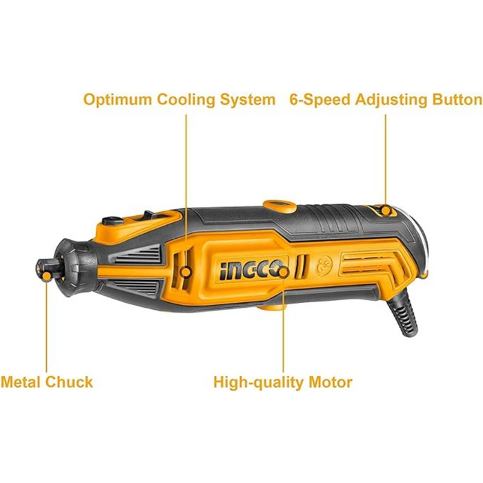 Minismerigliatrice flessibile 130 w + 109 accessori taglio levigatura lucidatura