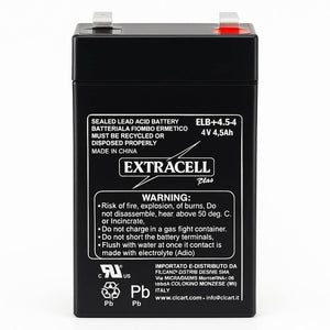 Batteria piombo 4v 4.5ah ricaricabile sigillata agm compatta