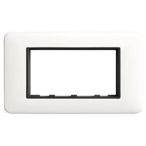 Vimar eikon round placca in metallo bianco antico elegante *** numero posti 4 posti, confezione 1