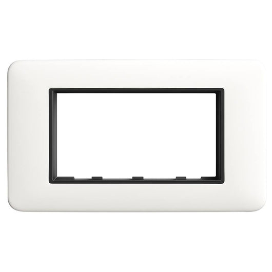 Vimar eikon round placca in metallo bianco antico elegante *** numero posti 4 posti, confezione 1