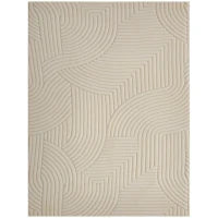 Tappeto da soggiorno con disegni geometrici, soffice e antiscivolo, 160 x 120 cm, Crema