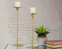 Portacandele Alid Coppia cm 25X16X51 - 20X16X43