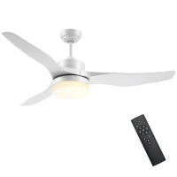 Ventilatore da Soffitto con Luce LED a 3 Modalità con Telecomando, 6 Velocità, Φ132x40cm