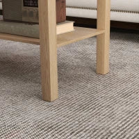 Tavolino da Salotto Rettangolare con Ampio Ripiano, 90×45×44.5 cm, Legno Naturale