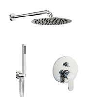 Kit doccia tondo completo di soffione doccetta e miscelatore con deviatore hope