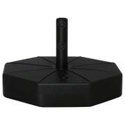 Base per Ombrellone in Plastica Riempibile con Acqua e Sabbia 28-40 kg, per Pali da 38-48 mm, Ø60 cm, Nero