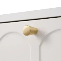 Toletta Elegante con 2 Cassetti, Design Classico per Camera da Letto, Bianco Crema