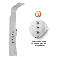 Colonna doccia termostatica siria 4 funzioni getto a cascata bocchette lombari *** finitura- cromo lucido, confezione 1