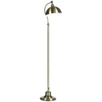 Lampada da Terra Salotto Vintage con Paralume Regolabile, Interruttore a Pedale, 42 x 25,5 x 152 cm, Bronzo