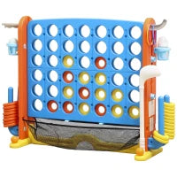 Set giochi 4-in-1, con altezza regolabile e diversi accessori, in plastica, Multicolore