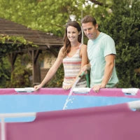 28290NP - Piscina Metal Frame Rosa 244X76Cm