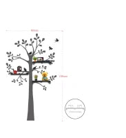Sticker Da Muro Tree Con Mensole Cm 90X150