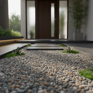 Ciottoli grigio ghedi per decorazione esterna elegante *** misura 20/30, formato 25 kg, confezione 1