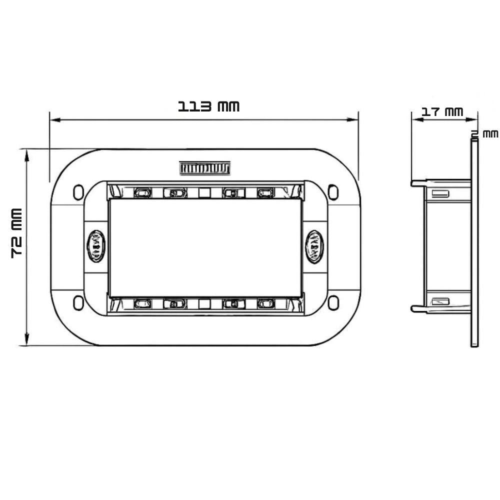Bticino living now supporto con valva di protezione per placche modulari *** numero posti 3 moduli, confezione 1
