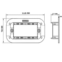 Bticino living now supporto con valva di protezione per placche modulari *** numero posti 3 moduli, confezione 1