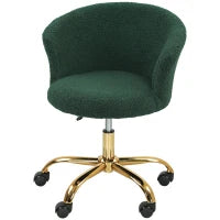 Sedia da ufficio, poltrona da ufficio ergonomica regolabile in altezza, seduta girevole, base in acciaio, verde