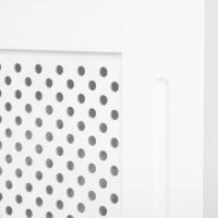 Copritermosifone in Legno MDF, Copertura per Termosifone Moderna con Ripiano Superiore Verniciato Bianco, 151.5x82x19 cm