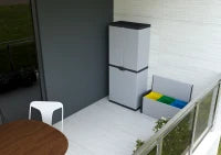 MONGARDI Armadio in Resina con Ripiani 2 Ante, (Interno/Esterno)  68x40x165